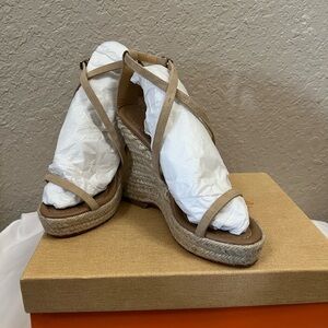 Castaner Beige Wedge Espadrilles